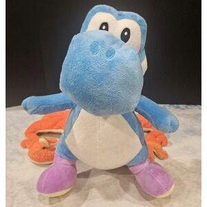 Super Mario Blue Yoshi Plush 15" Good Stuff Basic Fun Nintendo 2018